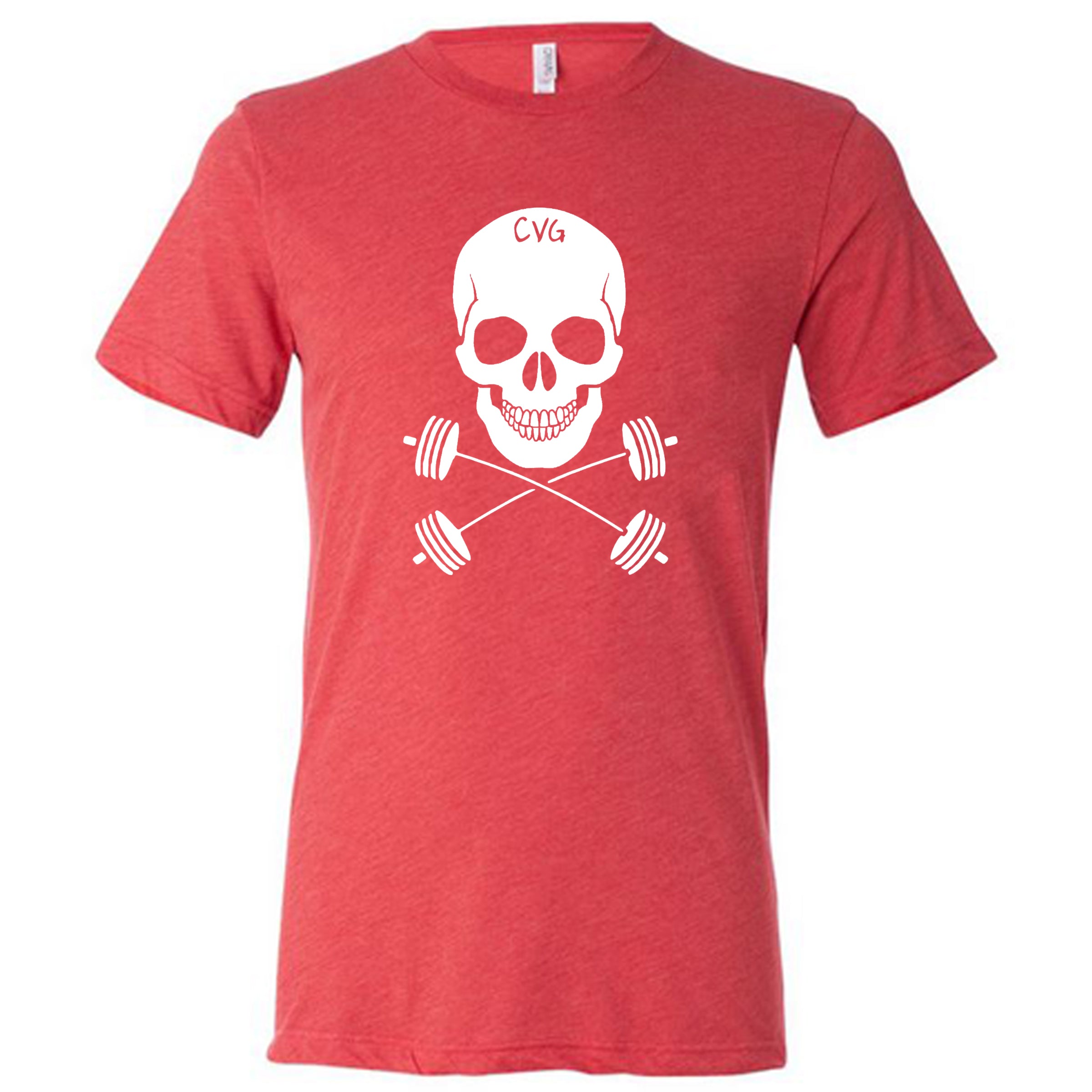 Skull & Barbell Crossbones Graphic T-Shirt - Unisex Cotton Tee for Gym, Workout & Casual Wear
