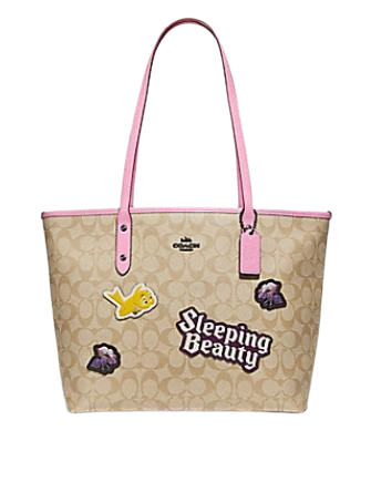 Coach Disney Sleeping Beauty City Zip Tote Bag - Signature Canvas Crossbody Purse for Women, Perfect for Work, Travel & Everyday Use