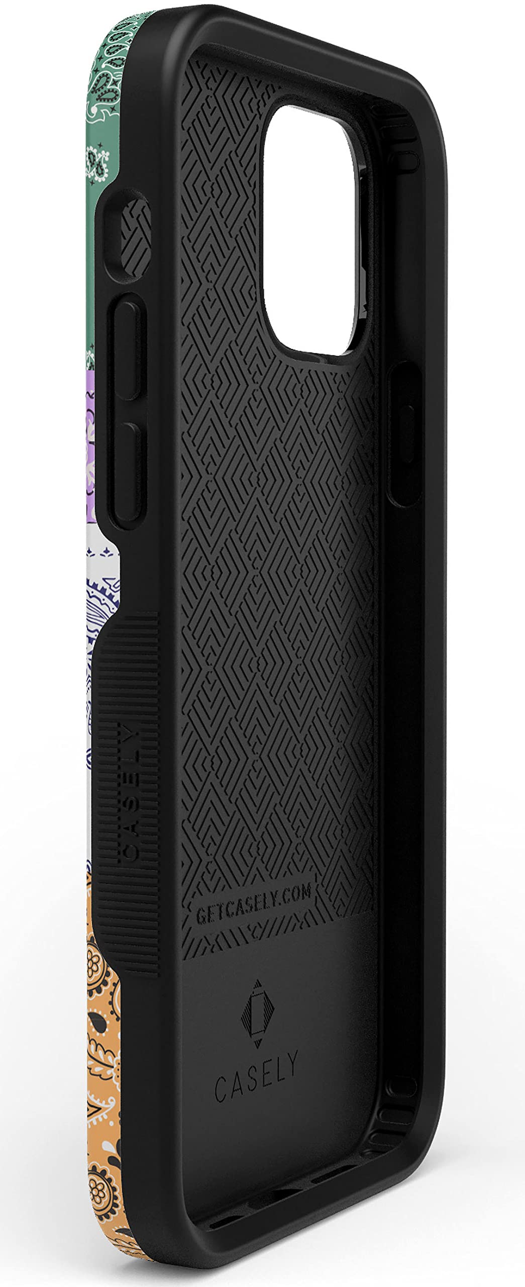 Casely iPhone 11 Pro Max Case - Stylish Patchwork Bandana Design with Swatch It Up Pattern | Protective Phone Cover for Everyday Use, Travel & Fashion Accessories