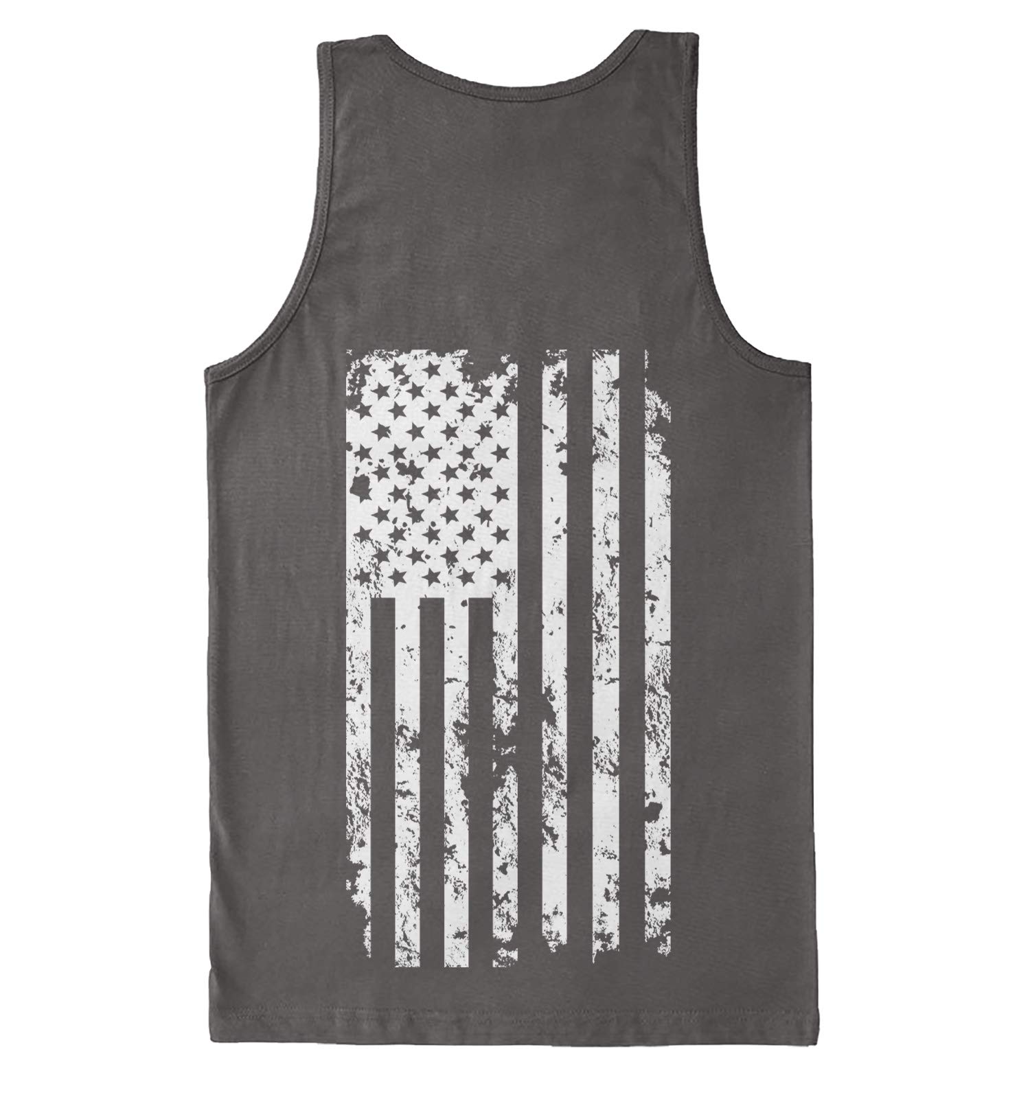 White American Flag USA Patriotic Men's Tank Top - Comfortable & Breathable for Summer, Gym, and Outdoor Activities