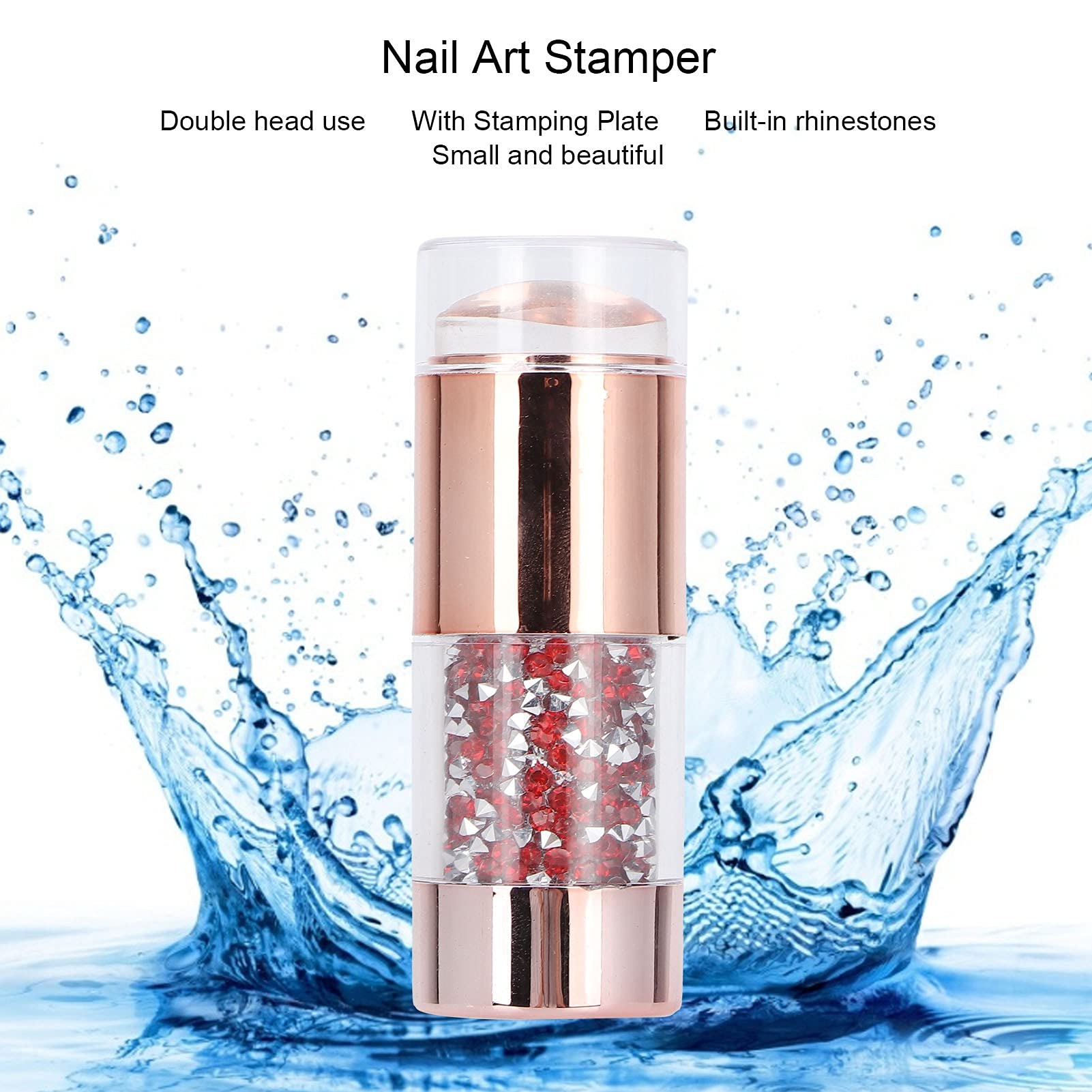 Double Head Nail Art Stamper Kit with Silicone Heads & Stamping Plates - Professional Nail Stamping Tools for Salon & Home Manicure - Perfect for DIY Nail Designs, French Tips & Creative Nail Art