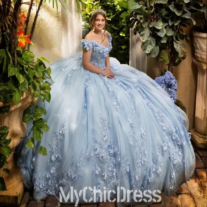 Elegant Off Shoulder Ball Gown Sweet 16 Quinceanera Dresses for 15 Anos - Perfect for Birthday Parties, Proms, and Formal Events