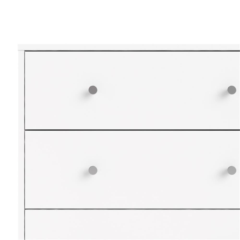 Modern White Wood Dresser and Nightstand Set - 2 Piece Bedroom Furniture for Master Bedroom, Guest Room & Nursery Storage Solutions