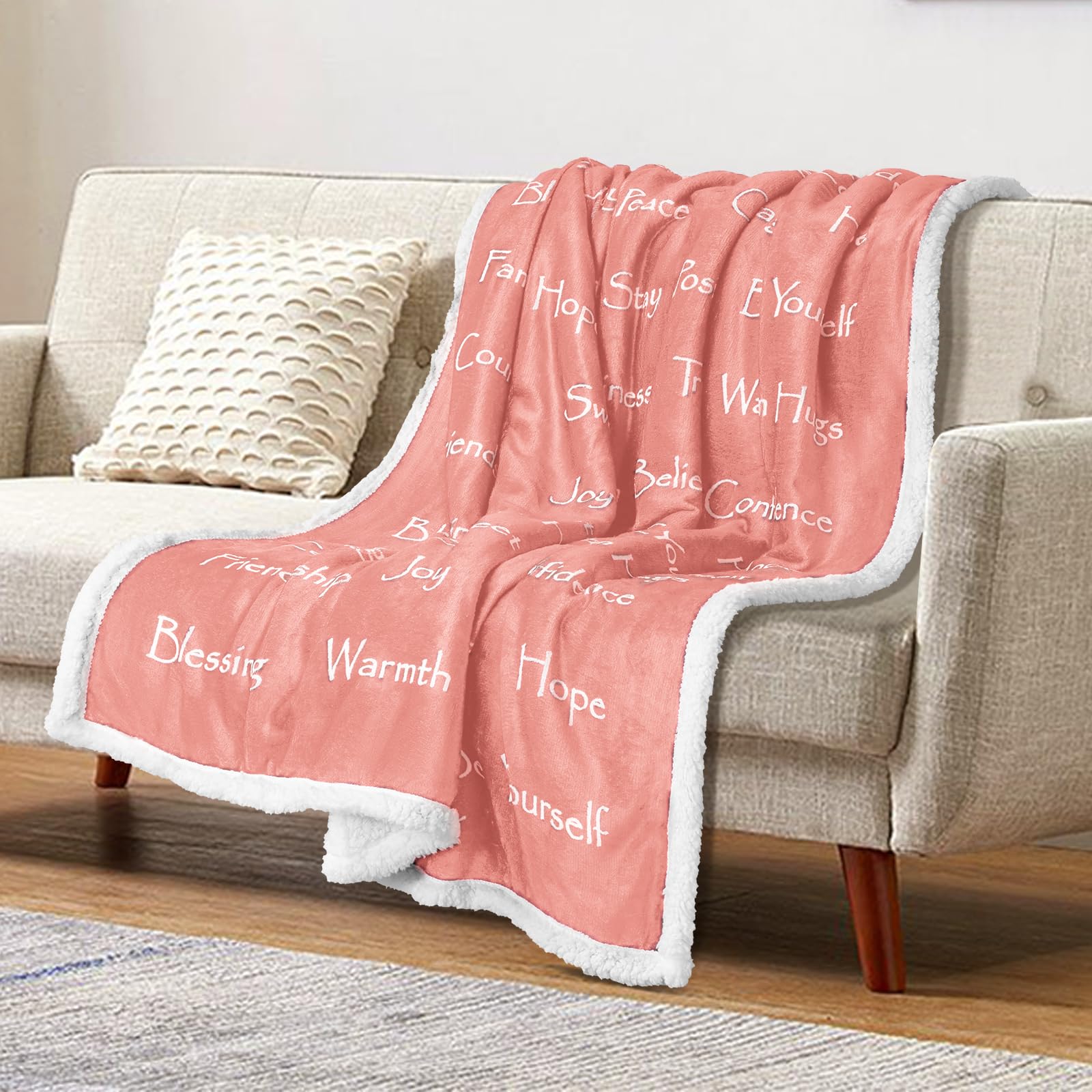 **BESTSWEETIE Soft Sherpa Get Well Blanket for Women & Men - Cozy Comfort Gift for Cancer Patients, Chemotherapy & Recovery - 50