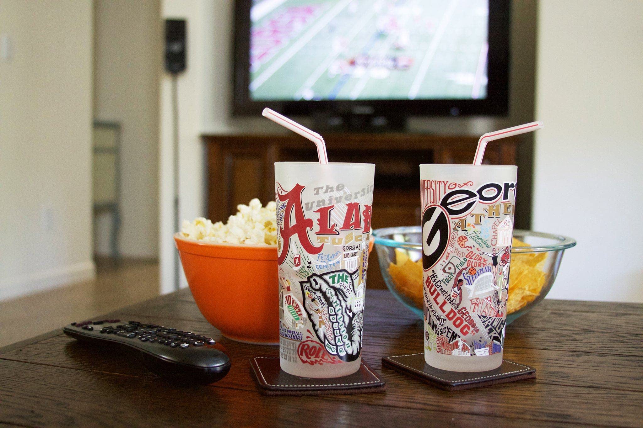 Alabama Crimson Tide 15oz Glass Tumbler - Dishwasher Safe Drinking Cup for University of Alabama Fans, UA Alumni Gift, Perfect for Game Day, Tailgating & Home Decor