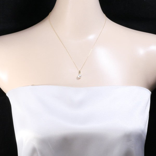 18K Yellow Gold Pearl Necklace for Women - Elegant Bridal Jewelry, Wedding Gift & Anniversary Present - Perfect for Formal Events, Date Nights and Special Occasions
