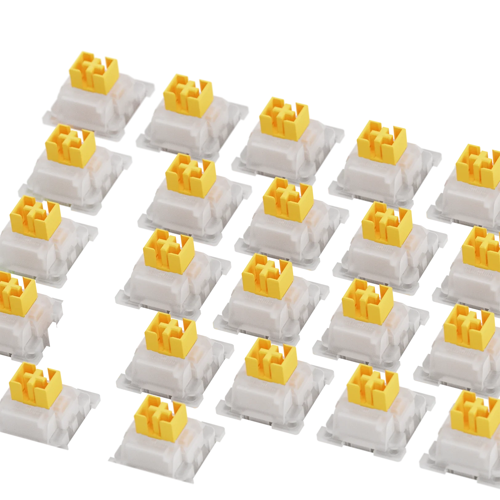 Glorious Panda Silent Linear Switches - 65g Actuation Force, ANSI Layout - Perfect for Quiet Typing in Office & Gaming Setup