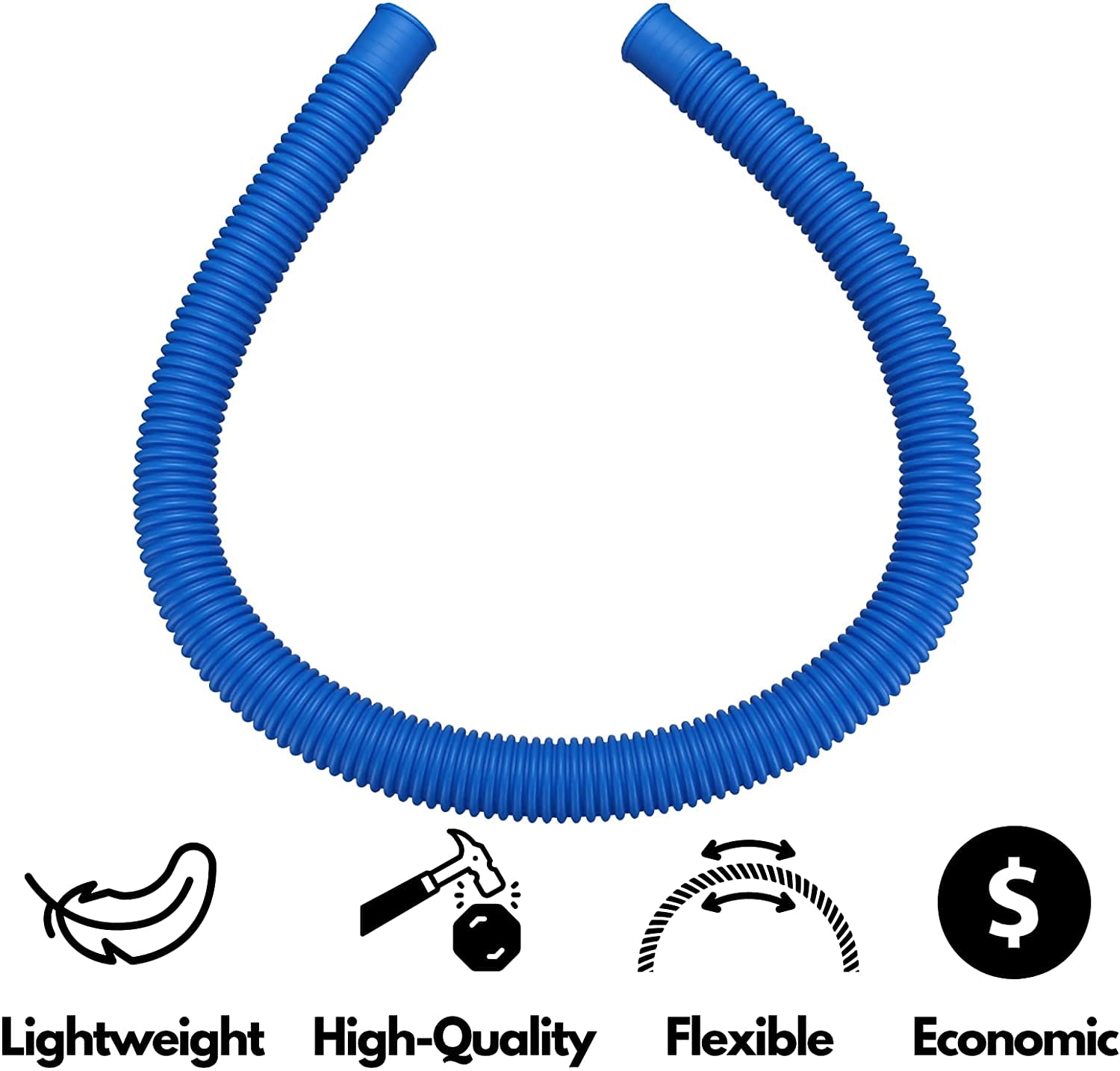 Intex Pool Pump Replacement Hose 1.25 x 41 Inch - Compatible with Intex Filter Pump 607, 637 & 32mm Above Ground Pools - Includes 6 Hose Clamps - Perfect for Pool Maintenance & Water Circulation