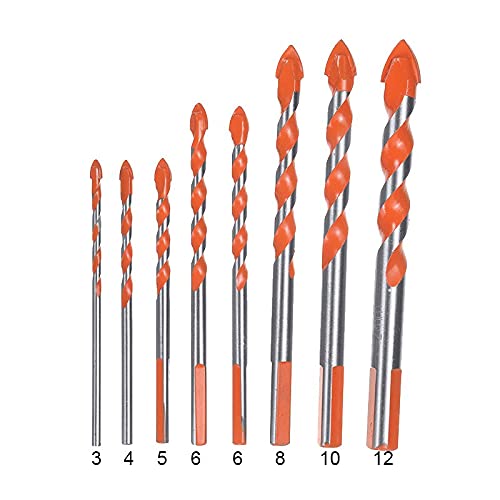 8-Piece Multifunctional Drill Bit Set for Ceramic, Wall, Glass - High-Speed Steel Twist Drill Bits for Punching & Hole Opening - Perfect for DIY, Home Renovation & Craft Projects