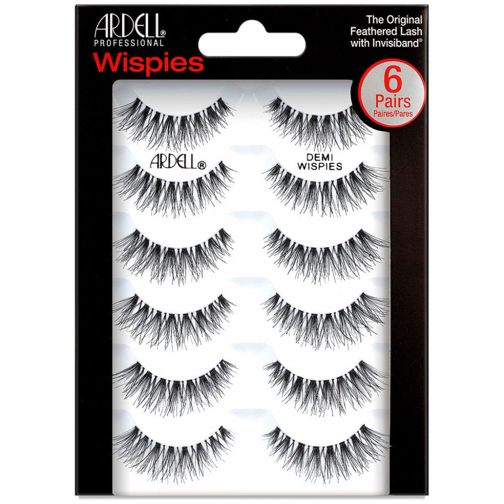 Ardell Demi Wispies False Eyelashes 6 Pack - Natural Look, Easy to Apply for Everyday Wear & Special Occasions