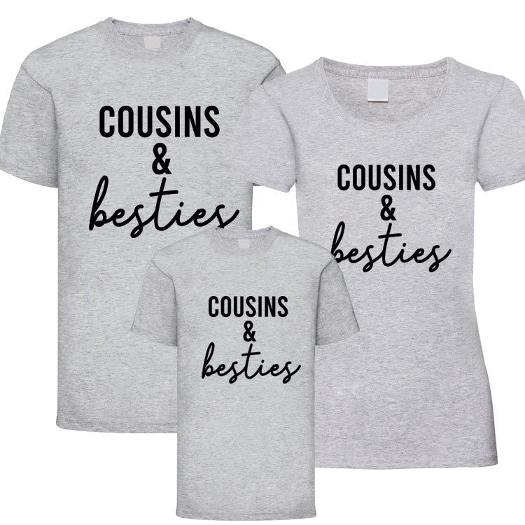Cousins & Besties Matching T-Shirts - Fun Friendship Outfits for Parties, Photos & Family Gatherings | MRK X