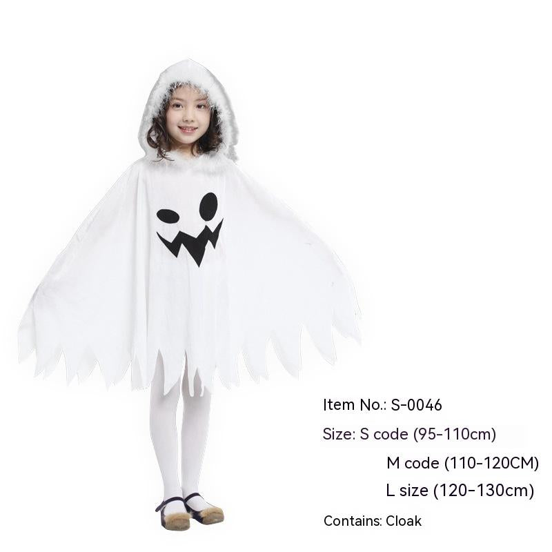 White Hooded Ghost Costume for Halloween - Spooky Dress for Women & Girls - Perfect for Halloween Parties & Trick or Treating