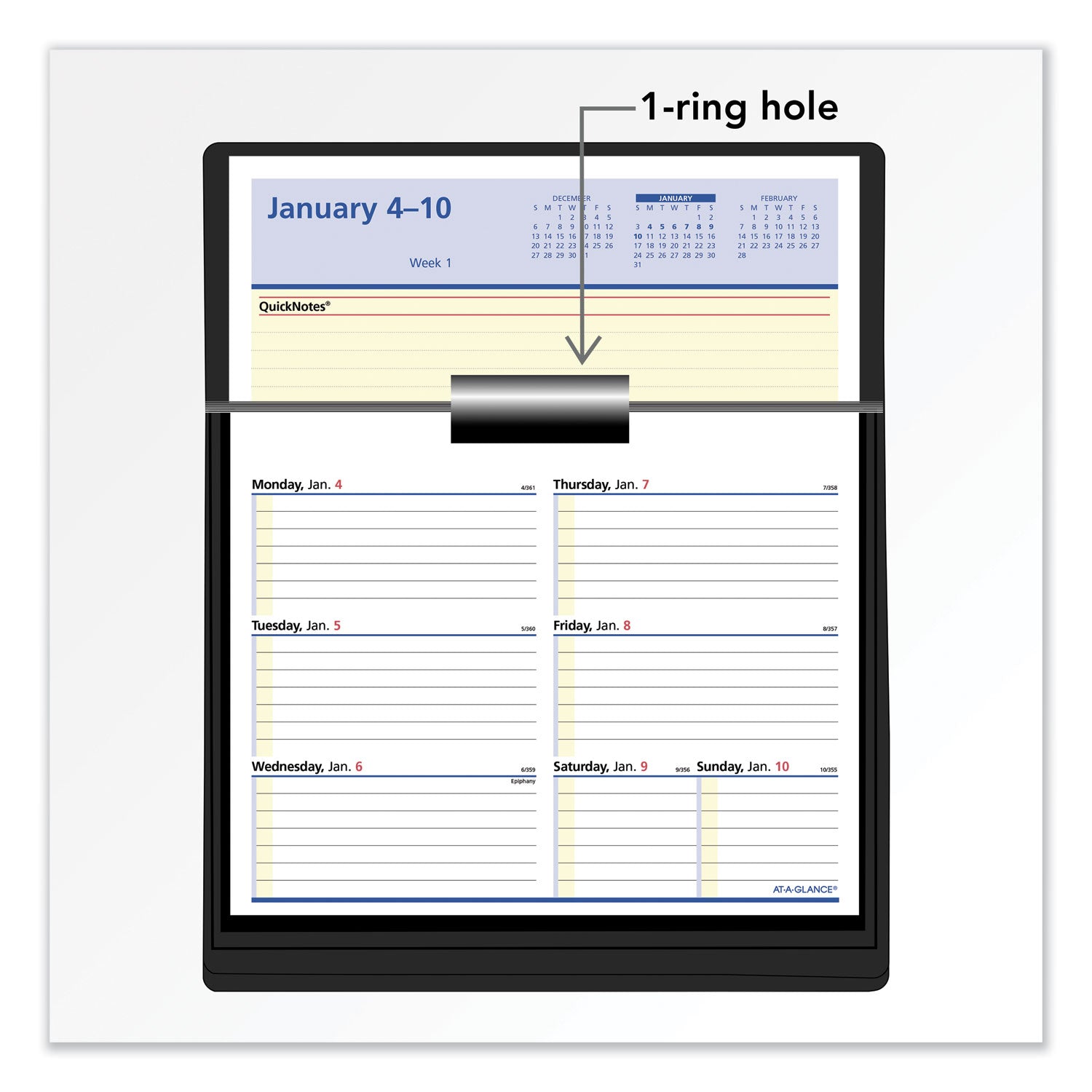AT A GLANCE® 2025 Flip-A-Week Desk Calendar Refill with QuickNotes - 7x6 White Sheets, 12 Months (January to December) | Perfect for Office, Home & School Organization