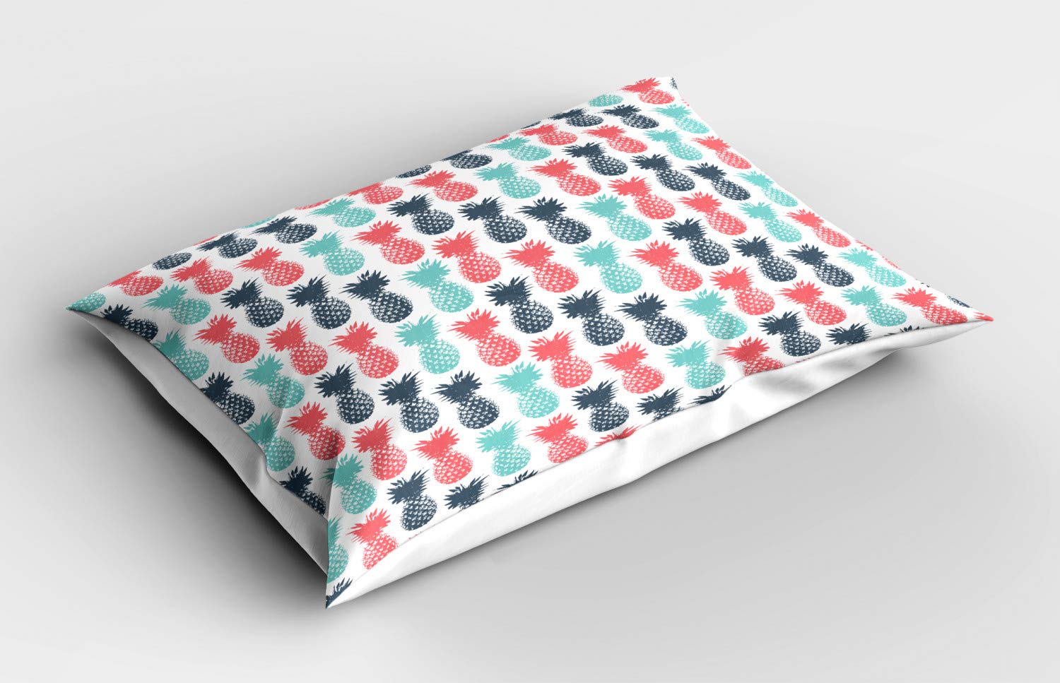 Ambesonne Pineapple Pillow Sham - Tropical Fruit Pattern, Pop Art Design, Decorative Standard Queen Size Printed Pillowcase (30
