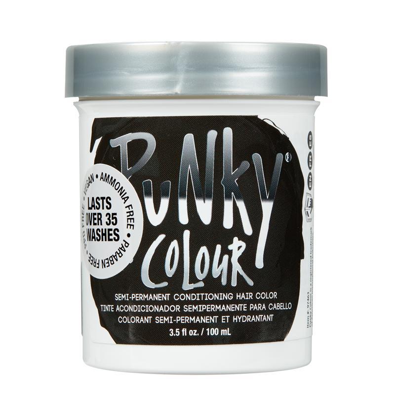 Punky Colour Semi-Permanent Ebony Hair Dye 100ml - Vibrant Long-Lasting Color for DIY Hair Styling at Home