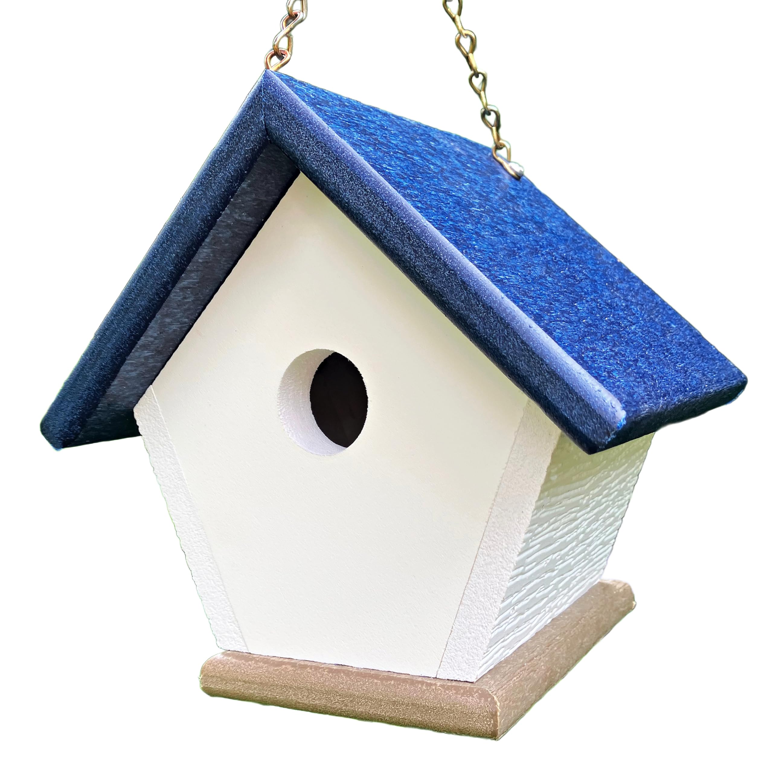 HomePro Garden Hanging Wren House - Durable Navy Blue Poly Lumber Bird House for Outdoor Use | Attracts Wrens & Small Birds | Perfect for Backyards, Gardens & Patios