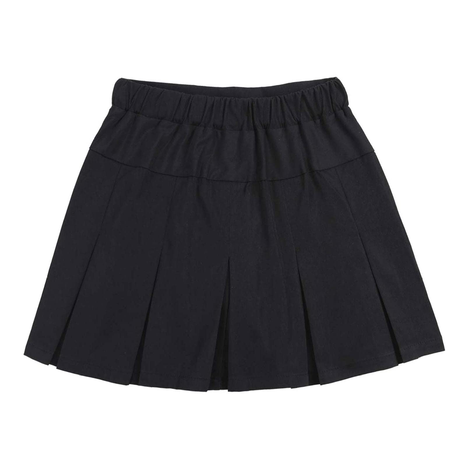 School Girls Pleated Uniform Skirt Scooter Mini Skort with Hidden Shorts - Knee-Length Plaid Skirt for Teens & Kids - Perfect for School, Dance, and Casual Wear