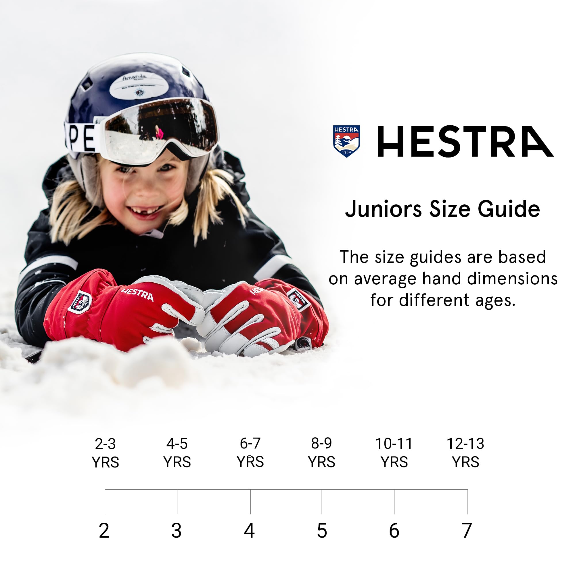 Hestra Army Leather Heli Ski Junior Mittens for Kids (Youth 4-13 Years) - Waterproof & Insulated Winter Gloves for Skiing, Snowboarding & Outdoor Snow Play | Perfect for Cold Weather Activities
