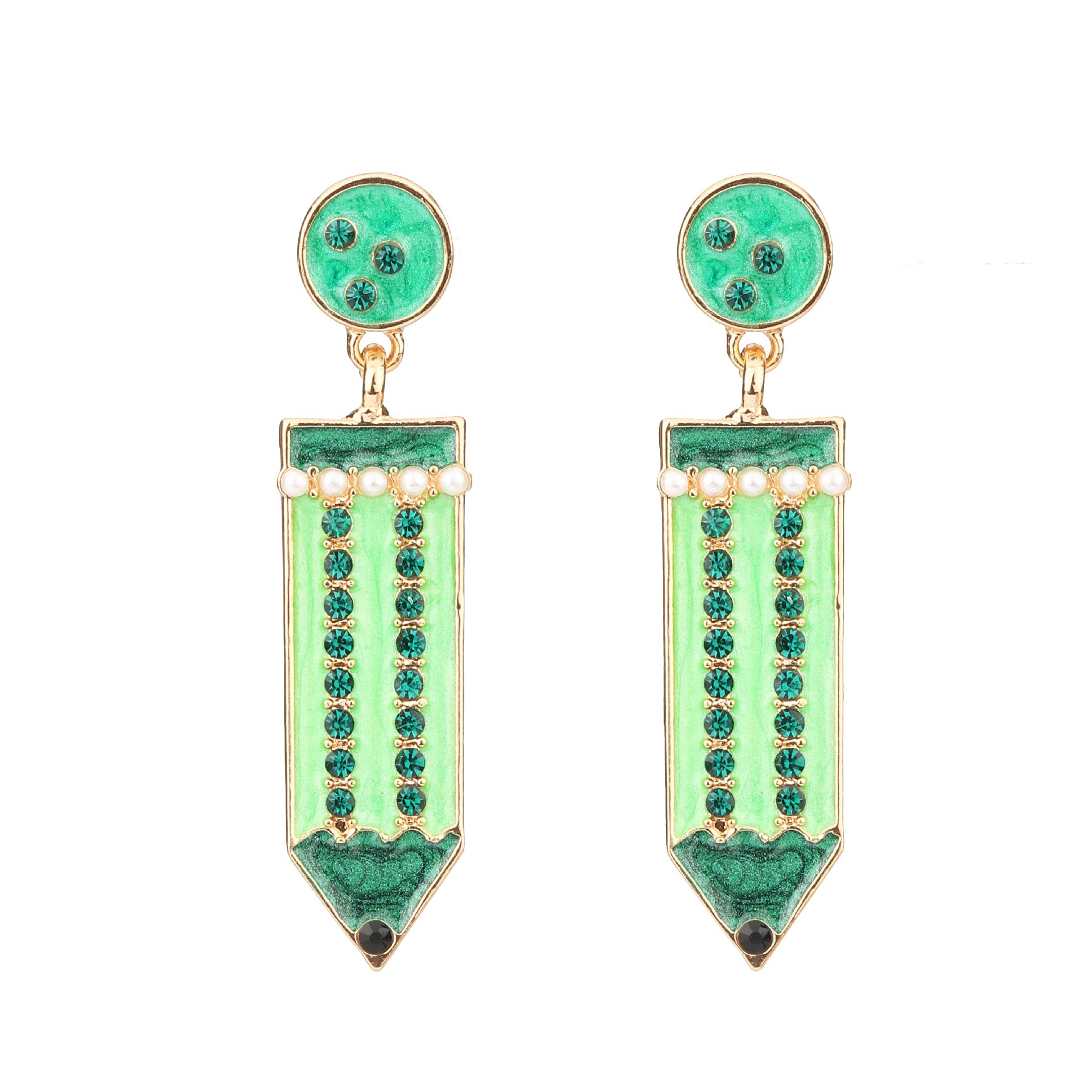 Crystal Drop Dangle Stud Earrings for Women & Teens - Hypoallergenic Piercing Jewelry for Teachers, Professors & Students | Perfect for Back to School, Office Wear & Casual Outfits