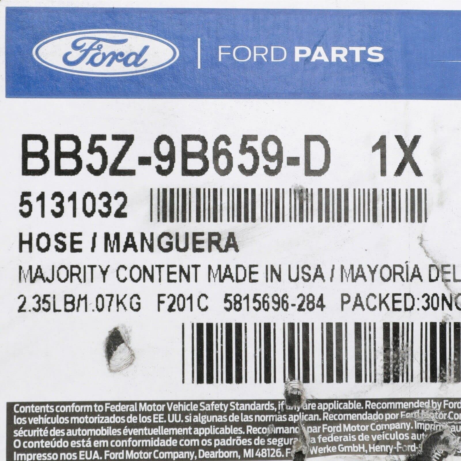 Ford BB5Z-9B659-D Air Intake Hose Replacement - OEM Quality Auto Part for Ford Vehicles | Perfect for Engine Maintenance & Performance Upgrades