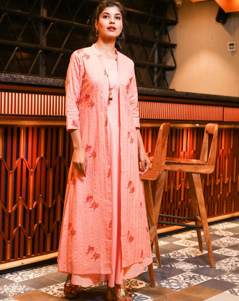Peach Long Maxi Dress for Women - Flowy Summer Beach Dress with Pockets, Elegant Boho Style - Perfect for Vacations, Weddings & Casual Outings