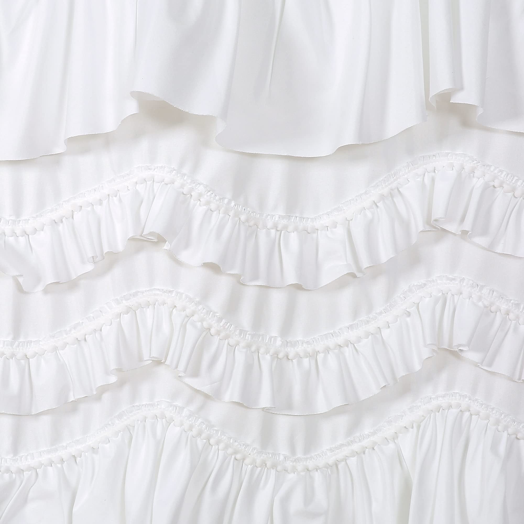 Lush Decor Kemmy White Window Curtain Panel - 63