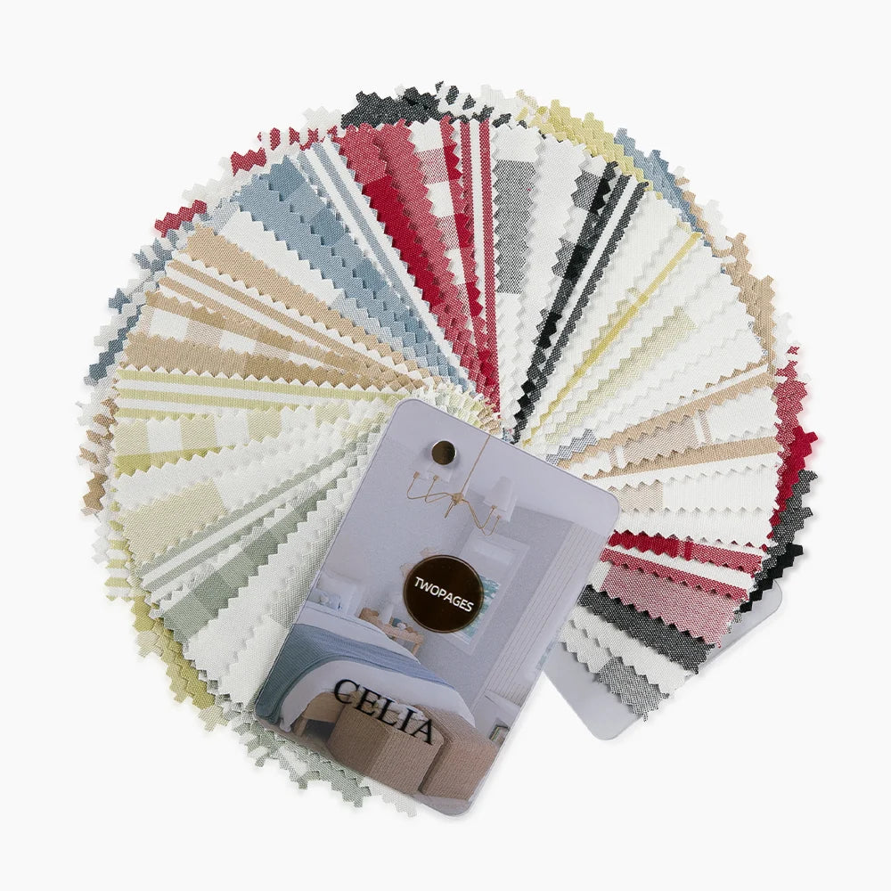 Premium Celia Roman Shade Fabric Booklet - 41 Stylish Striped & Plaid Colors for Window Treatments | Perfect for Living Room, Bedroom & Office Decor