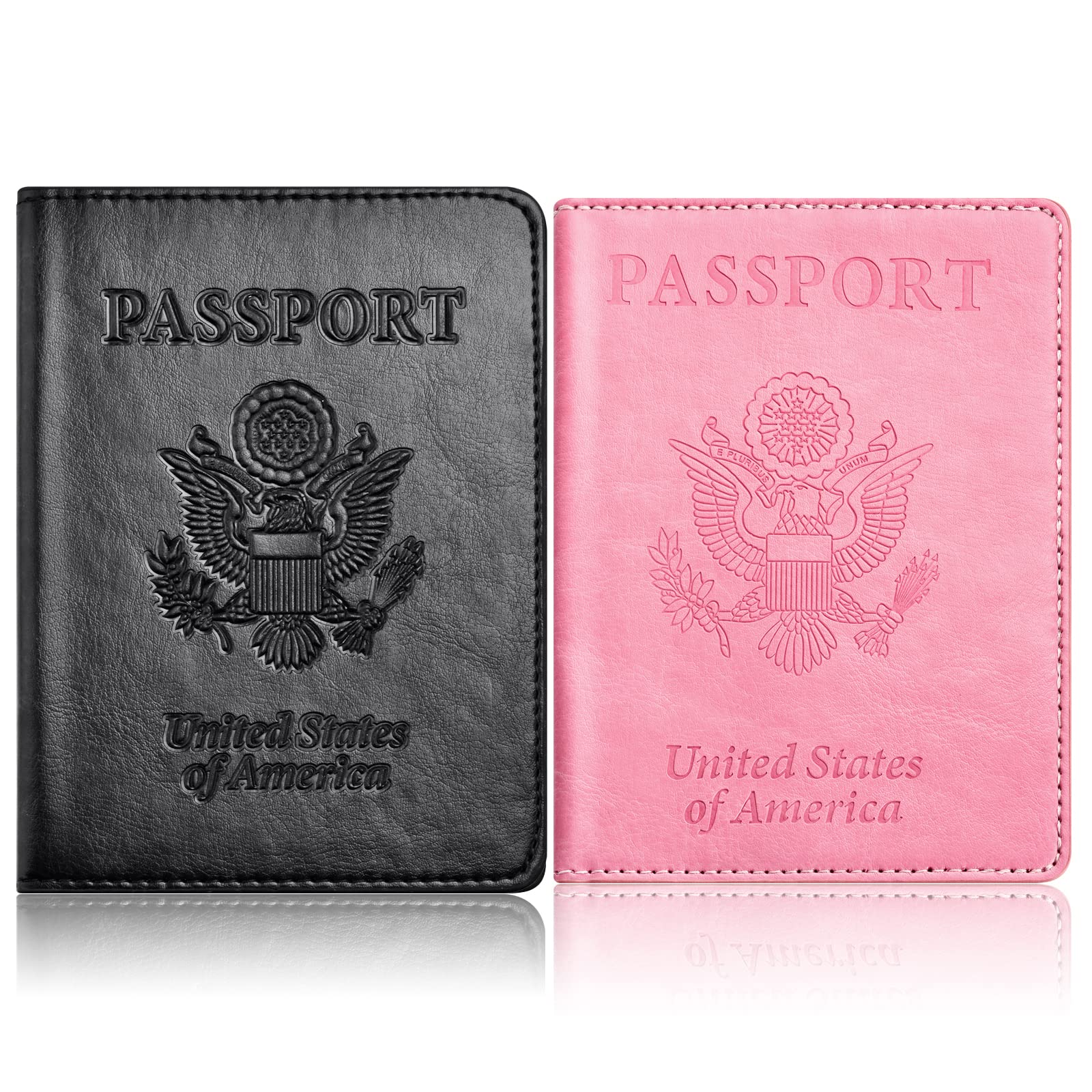 Premium 2-Pack RFID Blocking Passport Holder Wallet Cover - Slim Travel Essentials for Women & Men | Perfect for International Flights, Vacations & Business Trips