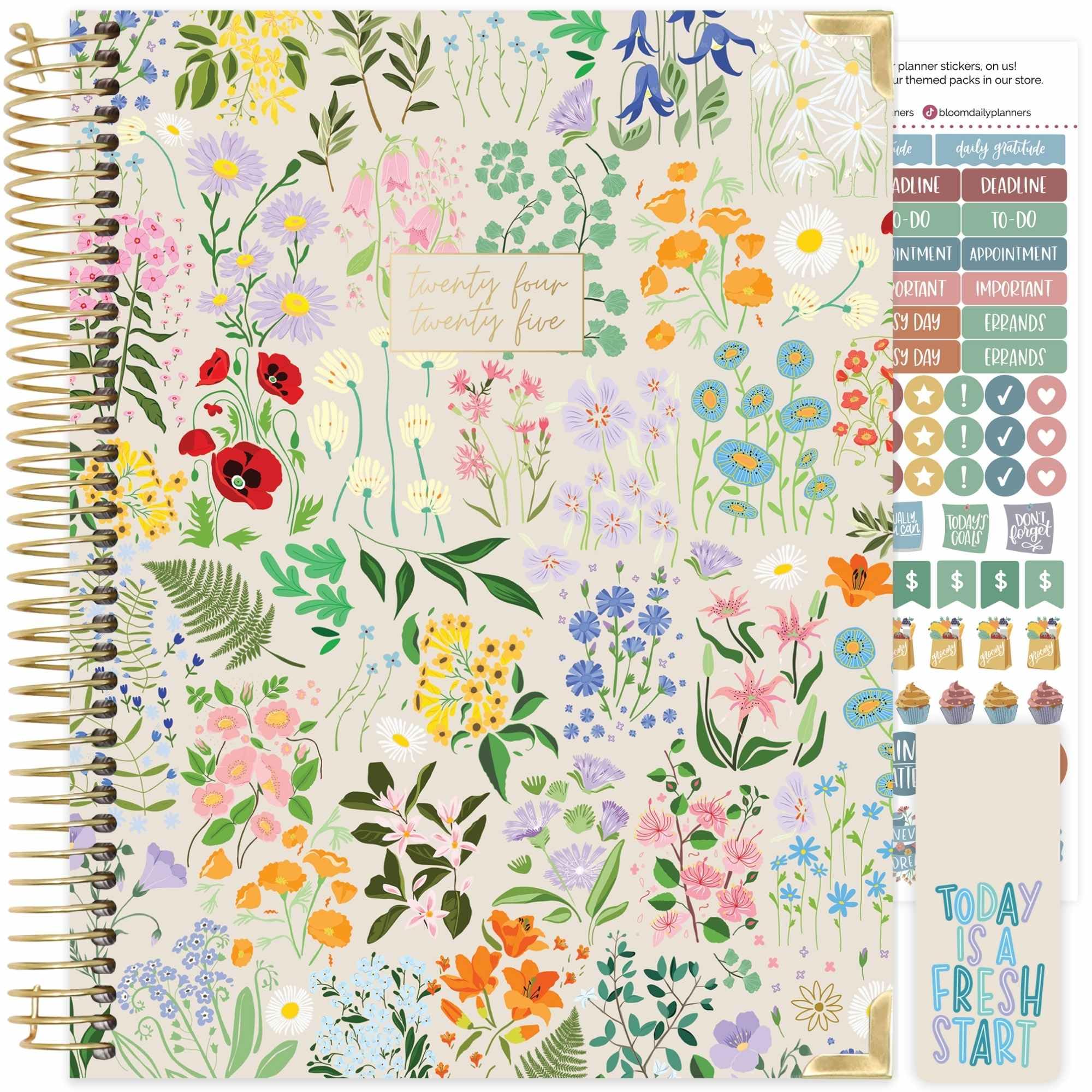 2024-2025 Academic Year Hardcover Bloom Daily Planner (8.5