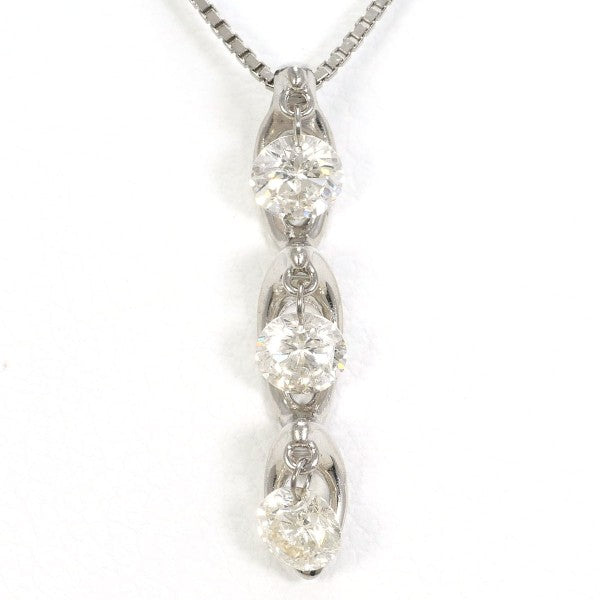 18K White Gold Diamond Necklace 0.50ct - Elegant Pendant Jewelry for Women, Perfect for Weddings, Anniversaries & Special Occasions