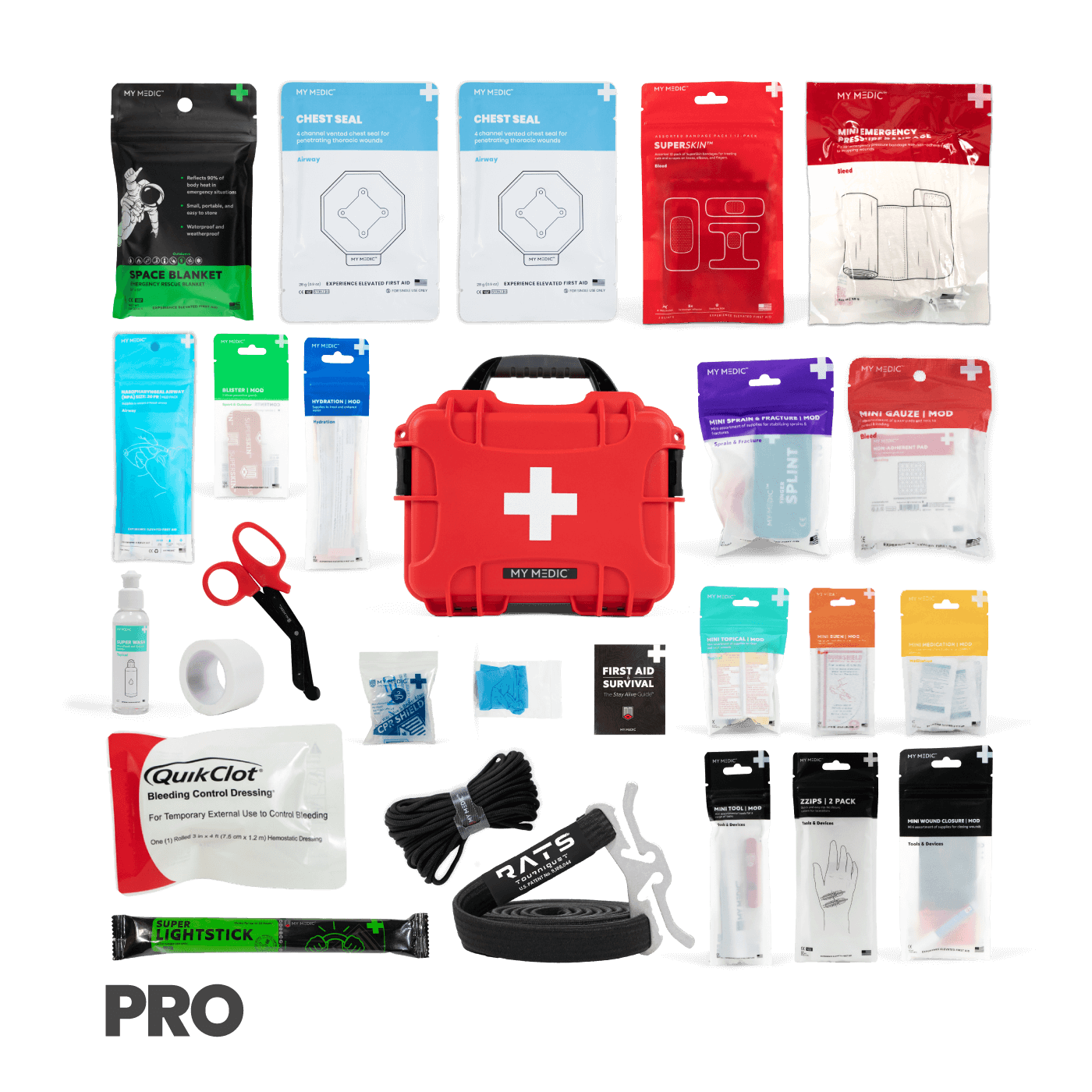 MyFAK Mini Pro - Compact Waterproof First Aid Kit for Hiking, Camping & Emergency Preparedness | Portable Trauma Medical Supplies for Outdoor Adventures & Travel