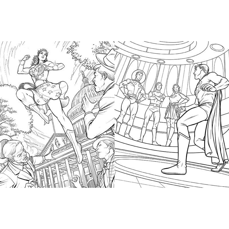 DC Comics 90th Anniversary Official Coloring Book - Superhero & Villain Art Therapy for Adults & Kids - Perfect for Gifts, Relaxation & Creative Fun