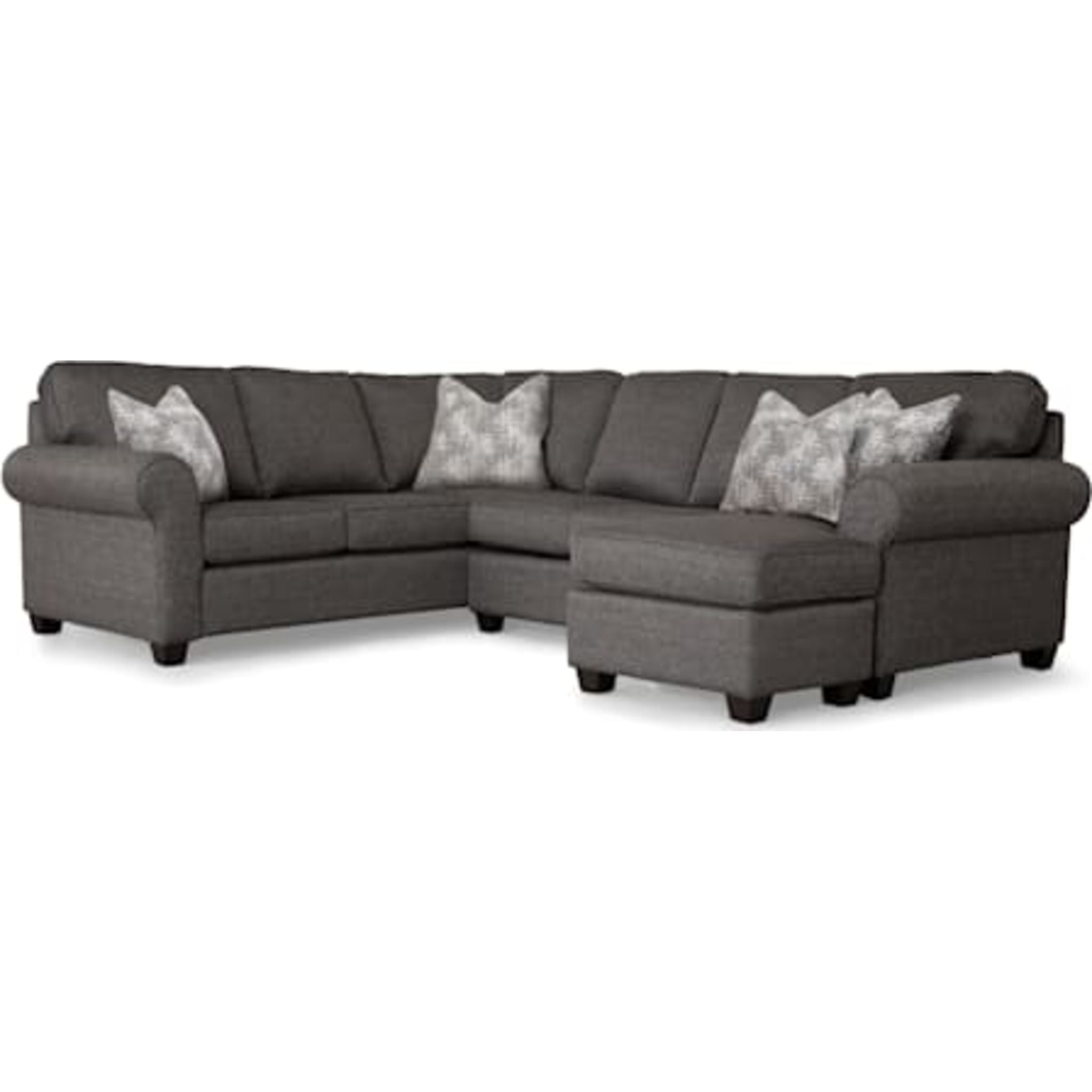 Astro 2-Piece Sectional Sofa with Chaise Lounge - Modern L-Shaped Living Room Furniture for Small Spaces & Apartments