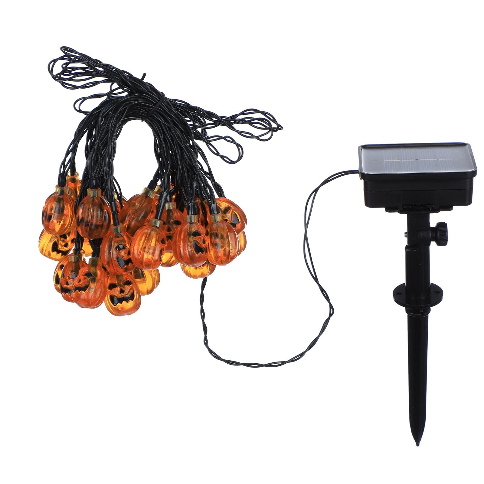 30 LED Halloween Pumpkin String Lights - 21 Ft Orange LED Floor Lamp for Eyelash Extensions | Spooky Home Decor, Party Lighting & Salon Atmosphere