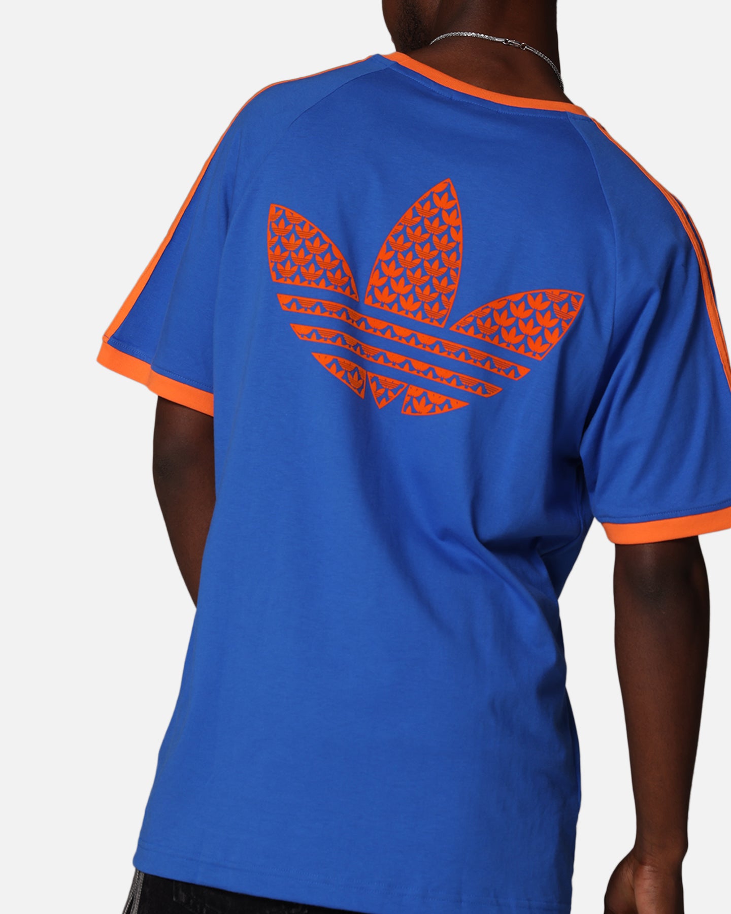 Adidas Monogram Cali T-Shirt for Men - Blue Casual Short Sleeve Tee | Gym, Streetwear & Everyday Wear