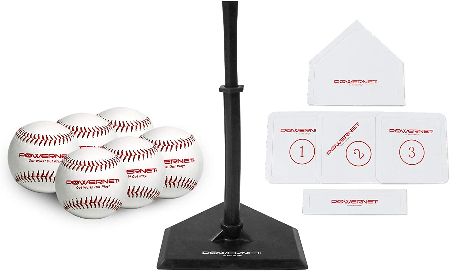 PowerNet Baseball T-Ball Coaching Bundle - Complete Training Set for Kids & Beginners | Perfect for Youth Baseball Practice, Coaching Drills & Backyard Games