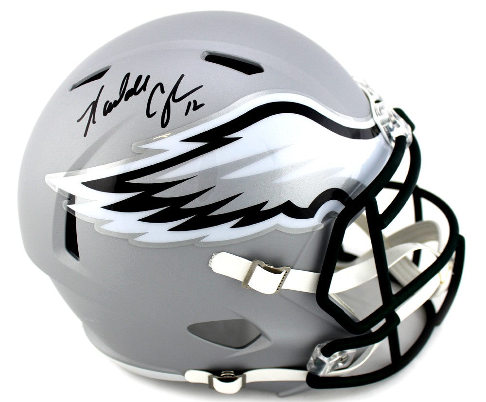 Randall Cunningham Autographed Philadelphia Eagles Riddell Speed Full Size Blaze Helmet - Authentic NFL Collectible for Sports Memorabilia & Eagles Fans Display