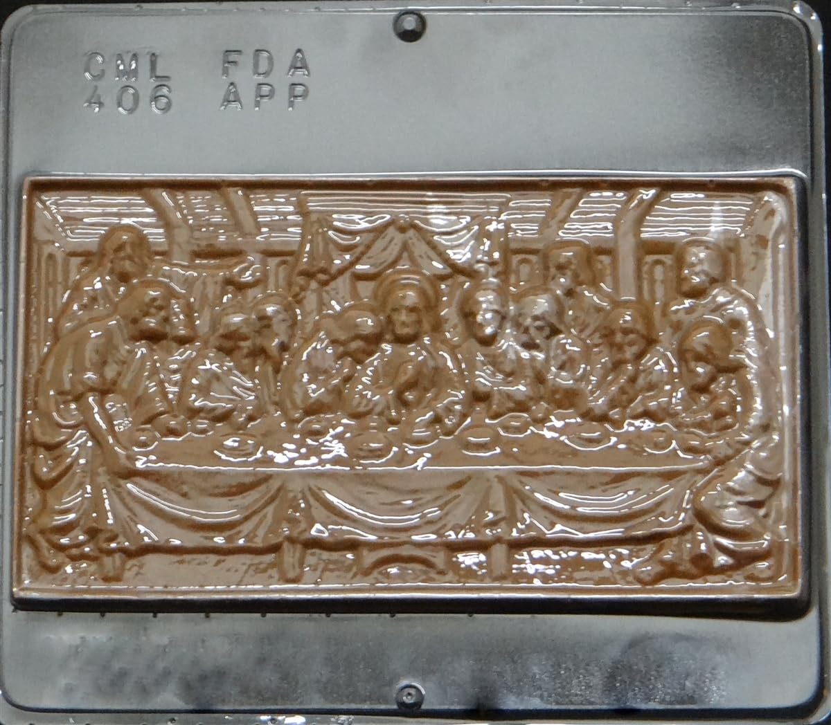 Religious Last Supper Chocolate Candy Mold 406 - Perfect for Easter, Christmas, and Bible-Themed Desserts