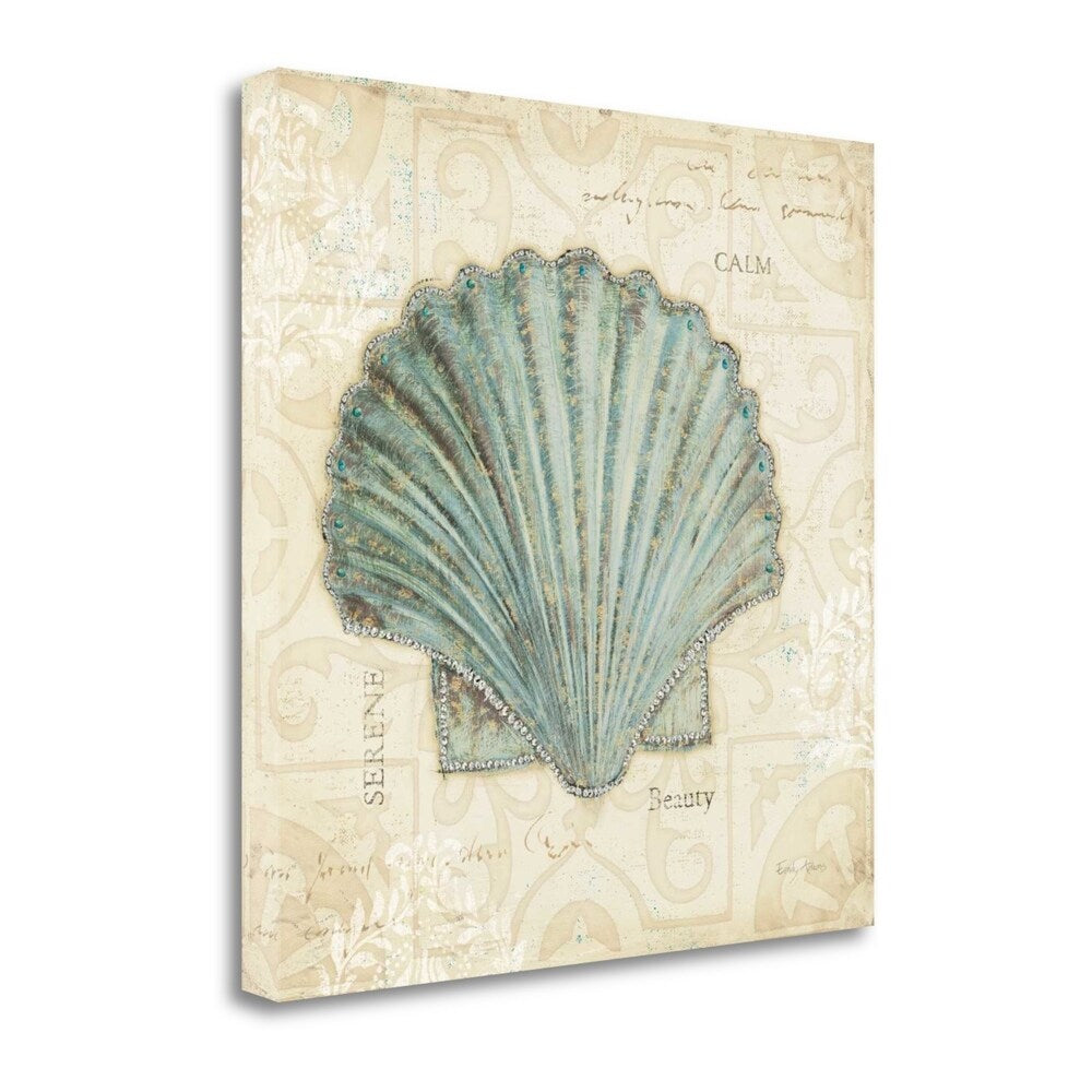 Beach Treasures by Emily Adams - Fine Art Giclee Print on Gallery Wrap Canvas, Ready to Hang Wall Decor for Living Room, Bedroom & Office | Coastal Beach House Artwork
