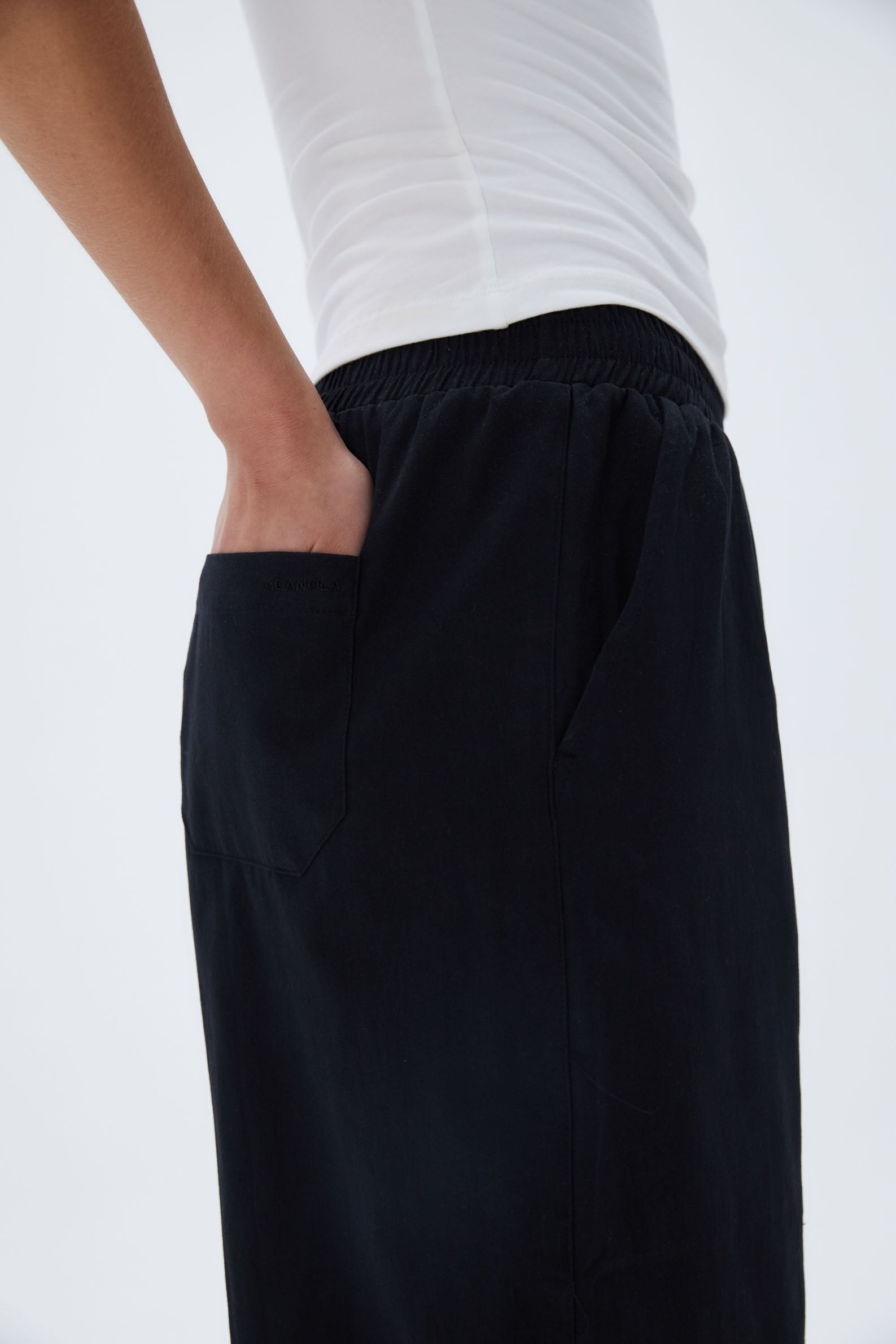 Comfortable Cotton Pull-On Pants for Women - Soft Stretch Casual Lounge Pants in Black | Perfect for Yoga, Home Wear & Relaxation