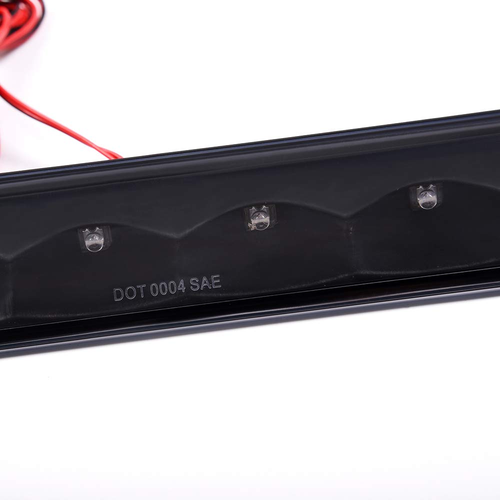LED Third Brake Light Assembly for Truck Cap & Topper - Compatible with Leer, ARE, Century Models - Clear Lens with Black Base - Perfect for Enhanced Safety & Night Visibility on Pickup Trucks