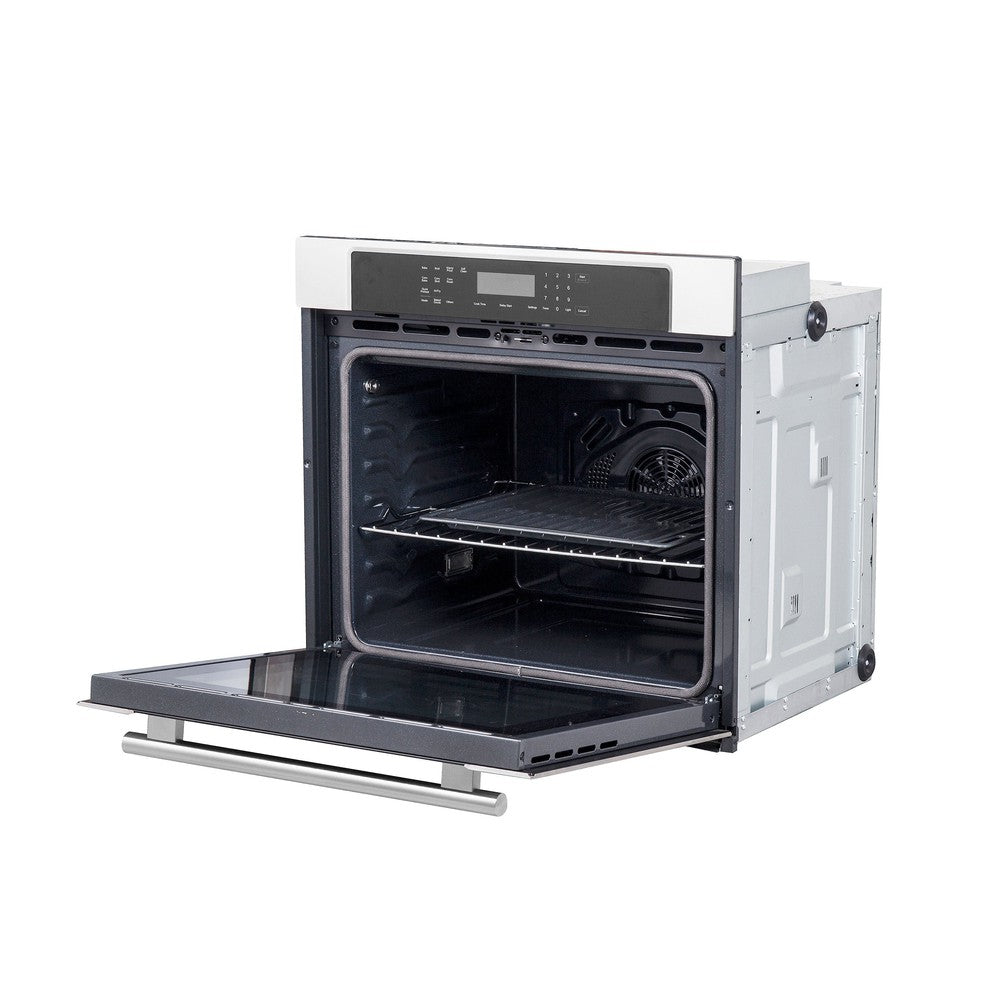 Forno 30-Inch Stainless Steel Electric Single Wall Oven with Self-Cleaning Function - Perfect for Modern Kitchens, Baking, and Family Cooking (Model FBOEL1358 30)