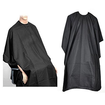 3 Pack Waterproof Barber Salon Hair Cutting & Dyeing Apron Sheets - Professional Black Hairdressing Capes for Men & Women - Perfect for Salon, Parlor & Home Hair Styling