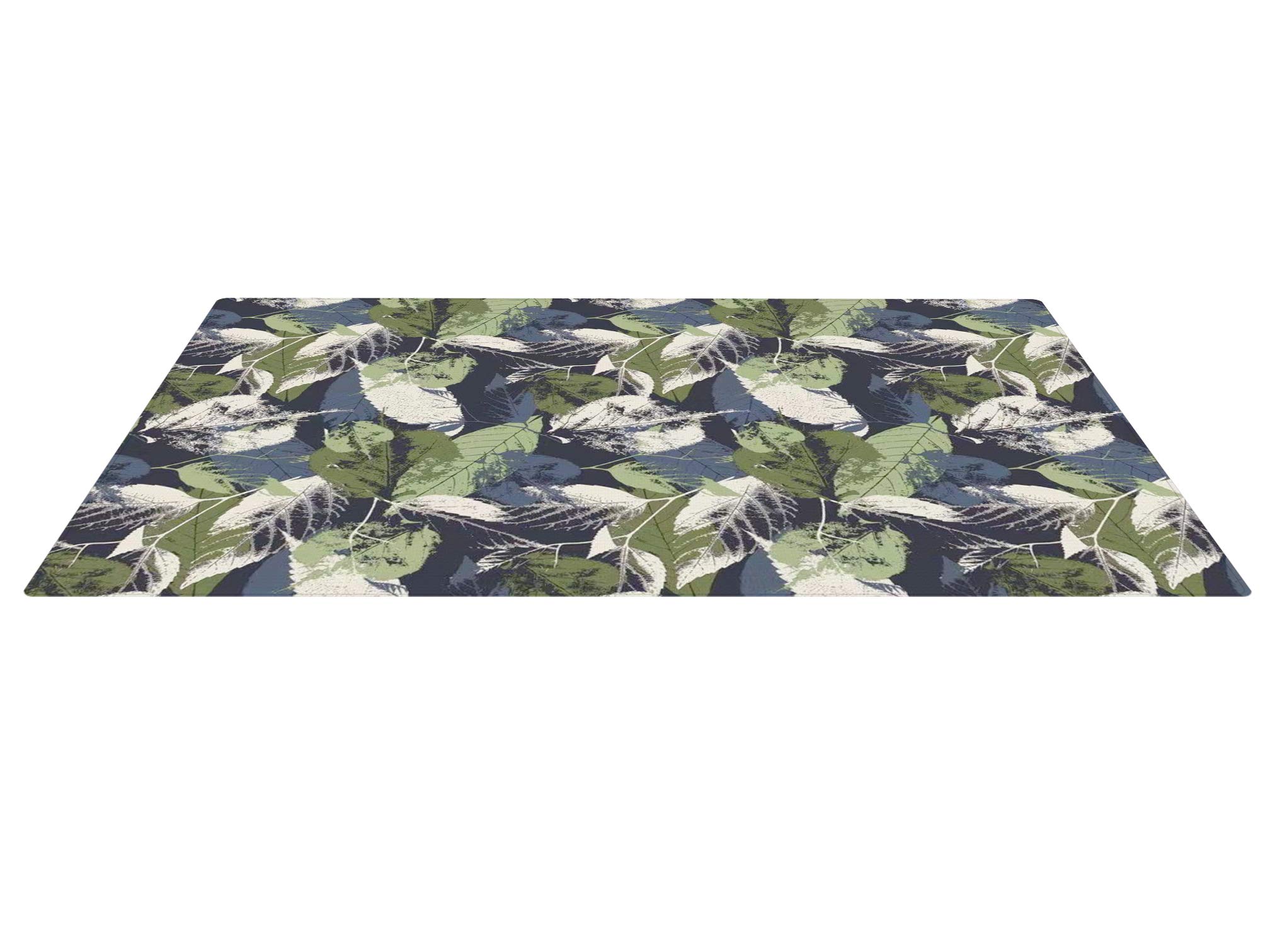 Premium Foam Play Mat for Kids & Pets - Extra Thick, Soft & Non-Toxic - Easy to Clean & Hypoallergenic - Large Navy Leaves Design - Perfect for Nursery, Playroom & Pet Areas