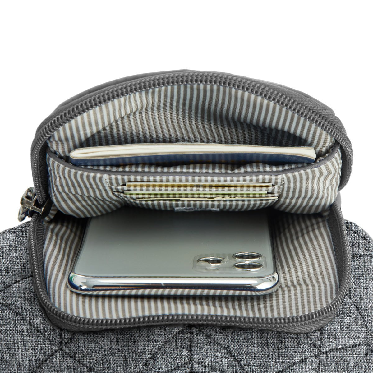 Travelon Anti-Theft Boho Insulated Water Bottle Tote Bag - Stylish & Secure Crossbody Purse for Travel, Hiking & Daily Commute