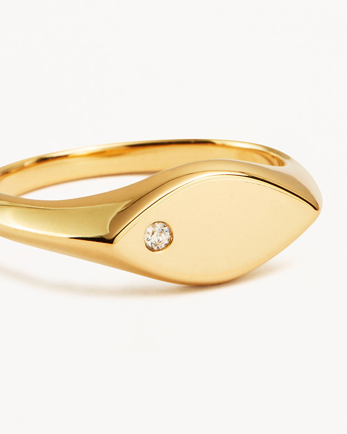 14K Solid Gold Petal Diamond Signet Ring for Women - Elegant Floral Jewelry Gift for Her - Perfect for Weddings, Anniversaries & Special Occasions