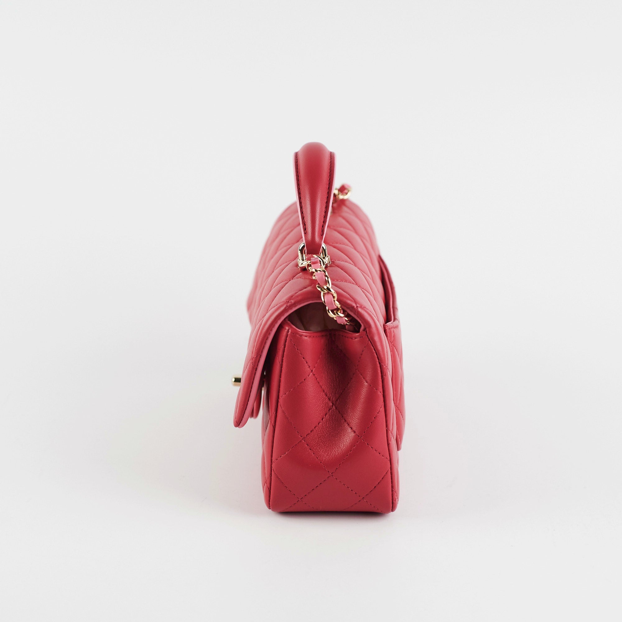 Chanel Mini Rectangular Top Handle Bag in Rose Pink with Microchip Authentication - Perfect for Date Nights, Parties & Luxury Fashion Accessories