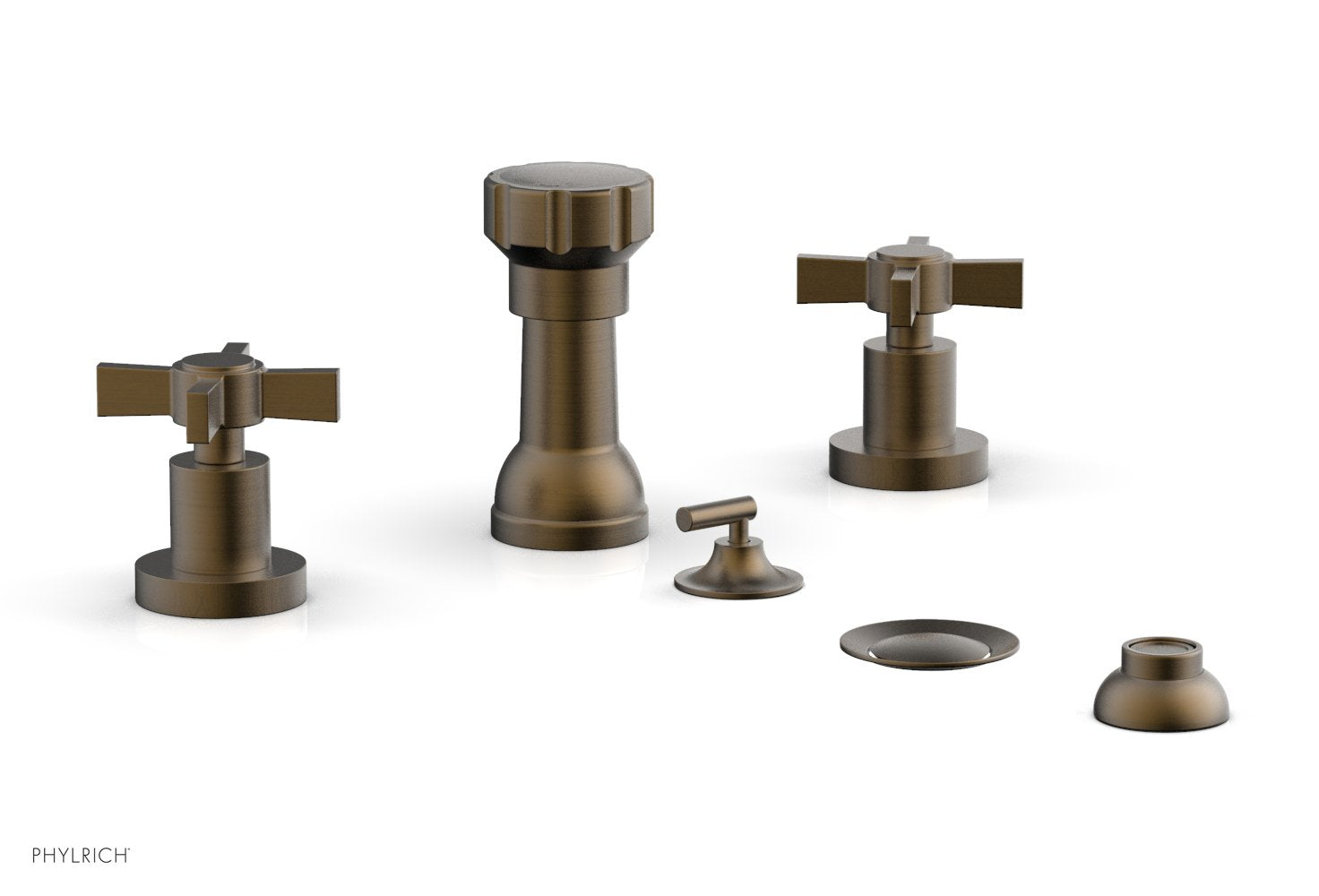 Premium 4-Hole Bidet Faucet Set with Cross Handles - D4137 Model for Modern Bathroom Upgrade | Perfect for Toilet Bidet Sprayer Installation & Bathroom Renovation