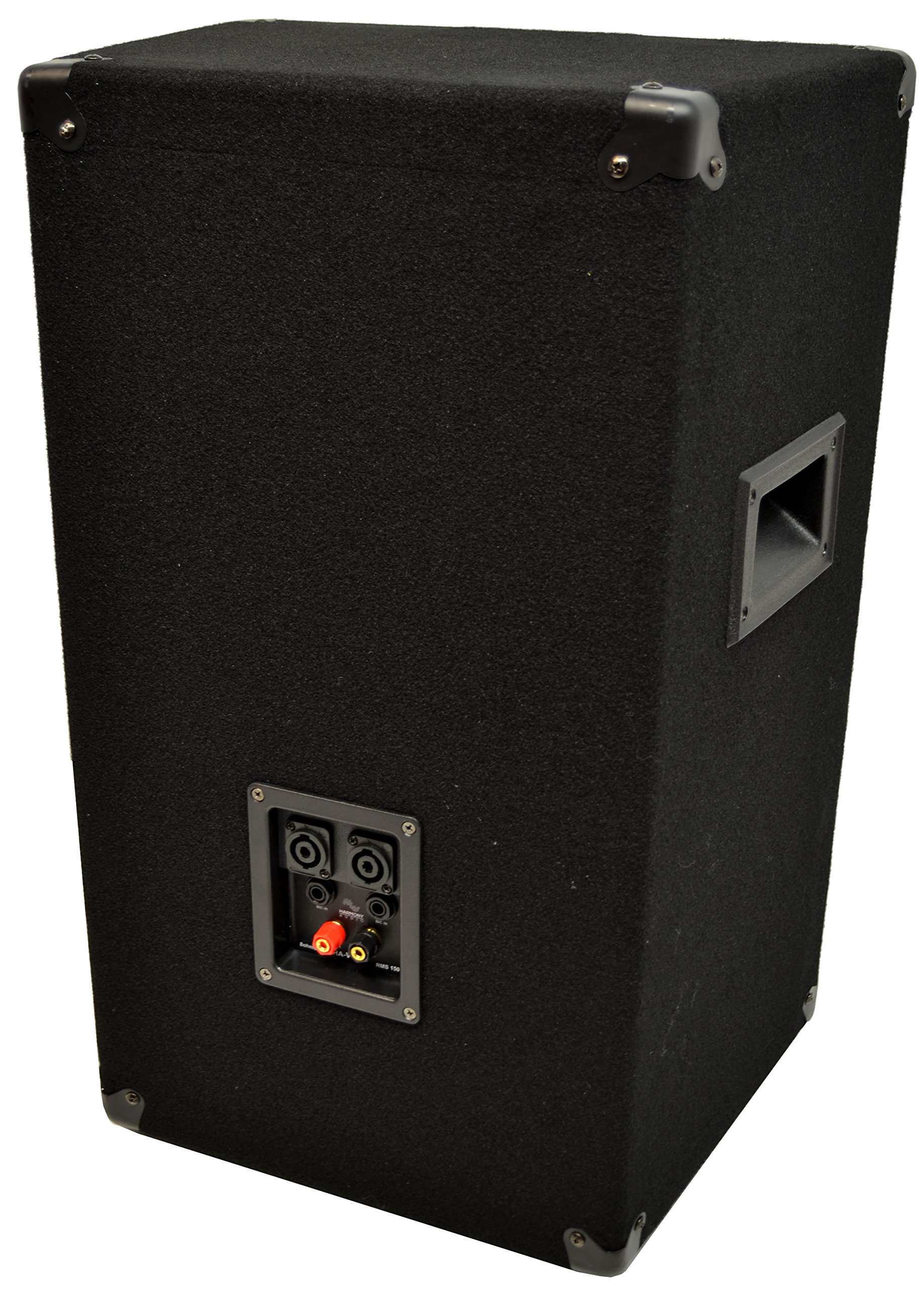 Harmony Audio HA-V12P Pro DJ 12-Inch 450W Passive PA Speaker with Speakon Cable & Stand - Perfect for Live Music, DJ Performances, and Outdoor Events