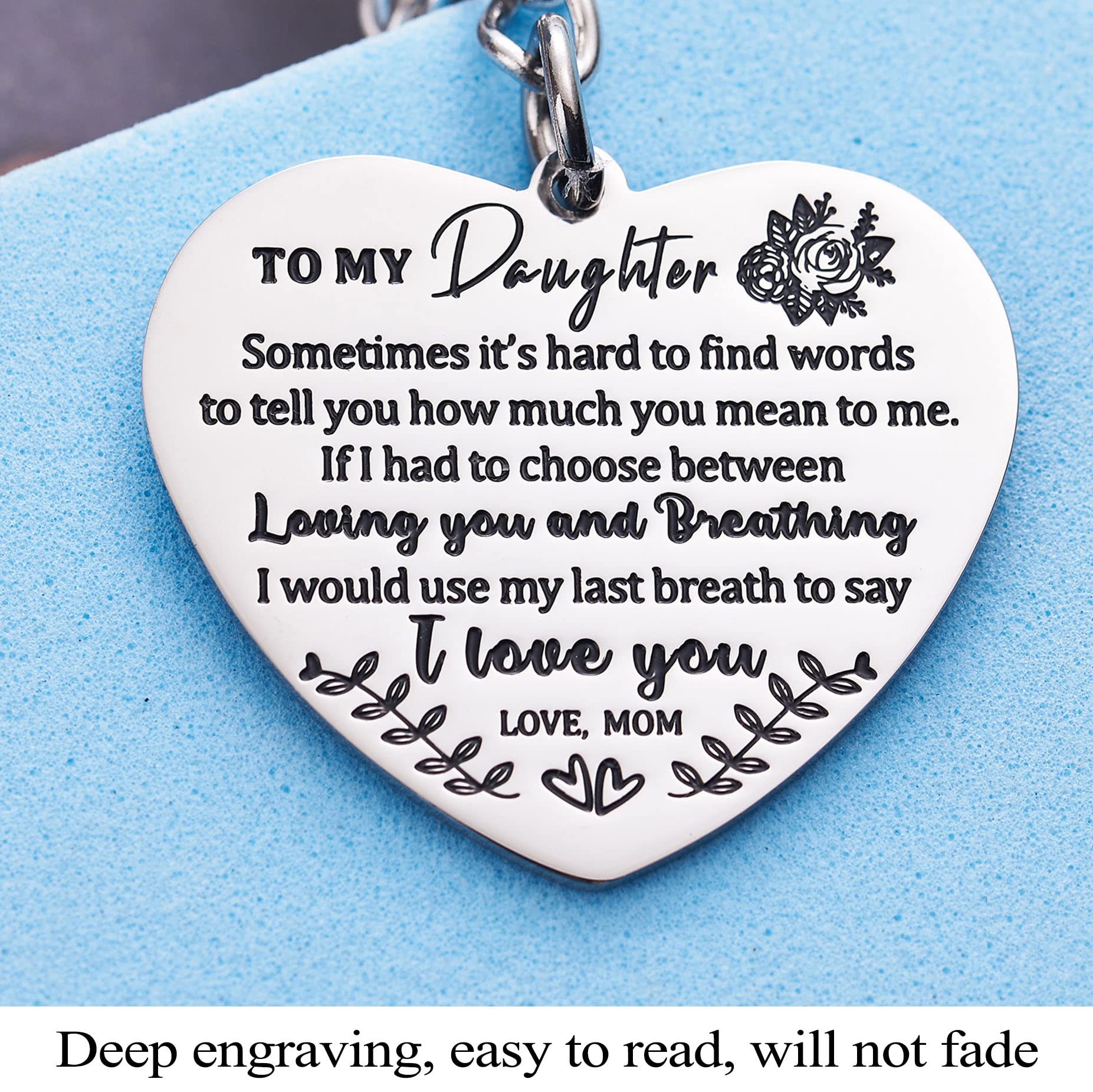 Personalized Graduation Keychain for Daughter - Inspirational Birthday Gift for Girls - Perfect for Graduation Ceremonies, Birthday Celebrations & Daily Carry